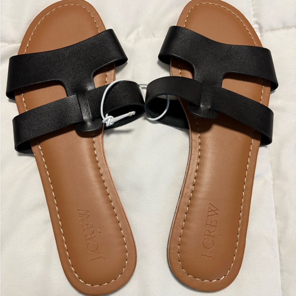 **NEW** J. Crew Black and Brown Casual Sandals